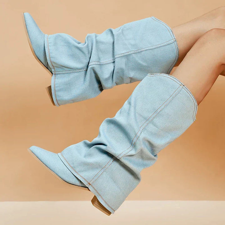 Fien | Denim Laarzen