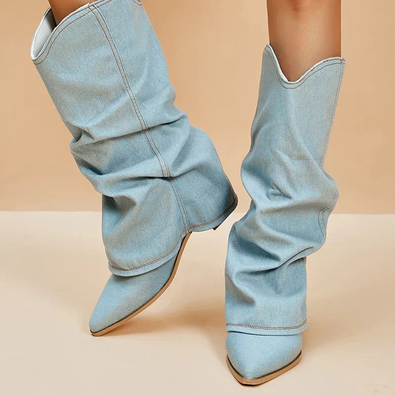Fien | Denim Laarzen