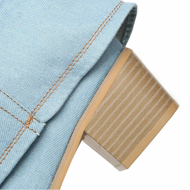 Fien | Denim Laarzen