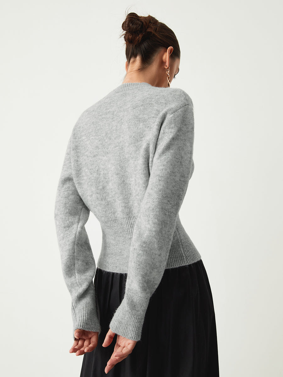 Elena - Fuzzy Sweater with Half Zip
