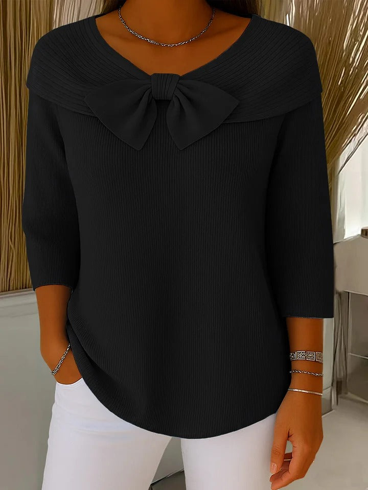 Trinidad | Sweater met Knoop en Ronde Hals