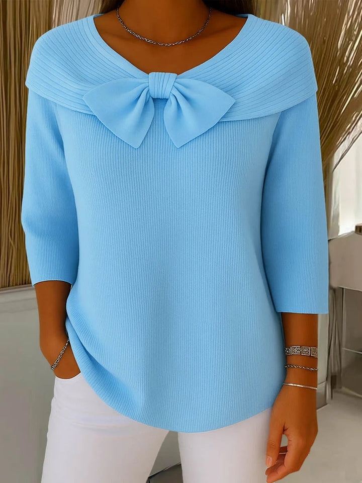 Trinidad | Sweater met Knoop en Ronde Hals
