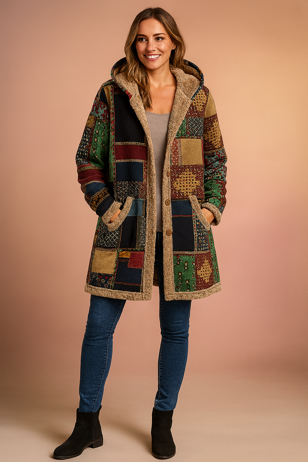 Fenne | Patchwork Fleecejas