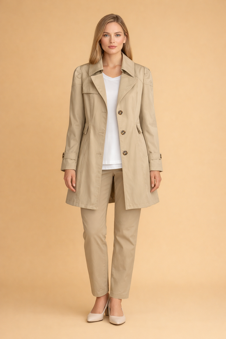 Vera | Trenchcoat met Dubbele Knopen