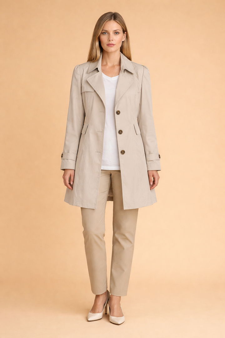 Vera | Trenchcoat met Dubbele Knopen
