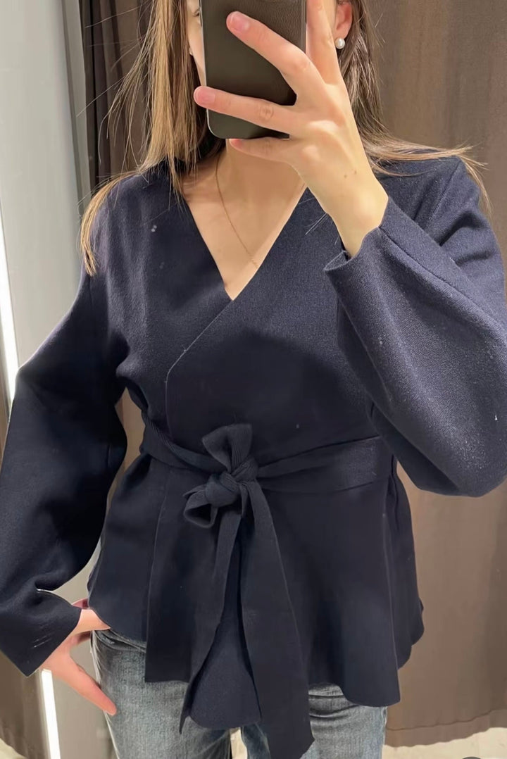 Vrouwen Geknoopt Vest | Stijlvol Vest met Strikdetail in Trendy Seizoenskleuren