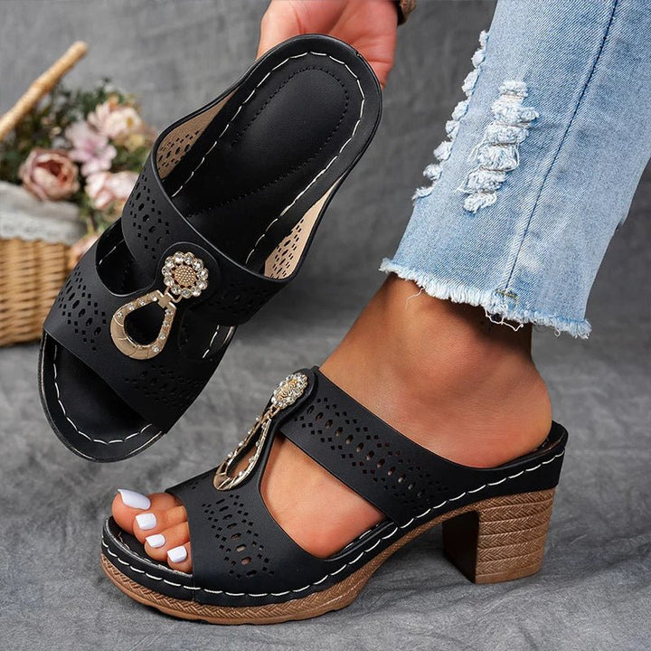 Věra | Elegante sandalen met comfortabele vierkante hak