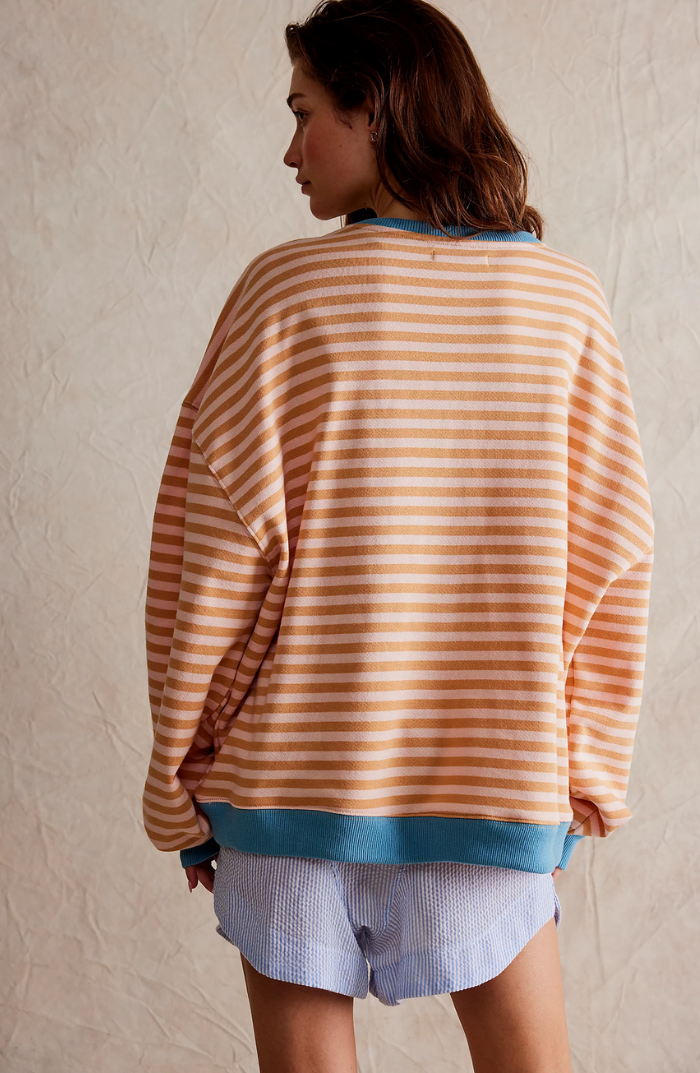 Olivia Gestreepte Oversized Trui voor Dames | Comfortabele Trui met Kleurrijke Strepen