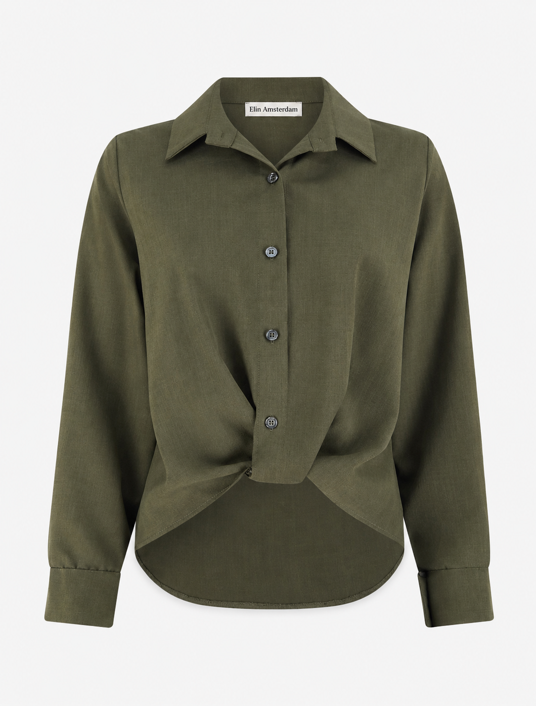 Elegante Asymmetrische Blouse | Kaki
