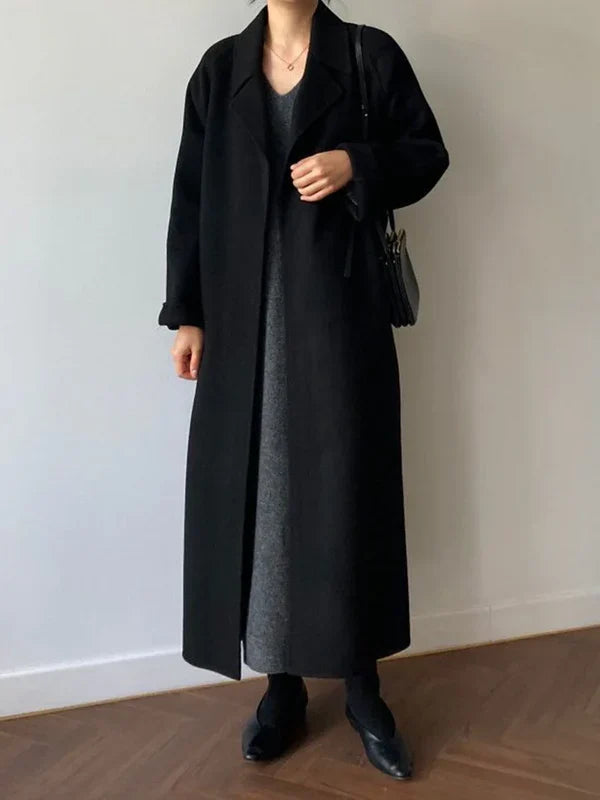 Talitha - Dames Lange Wollen Mantel