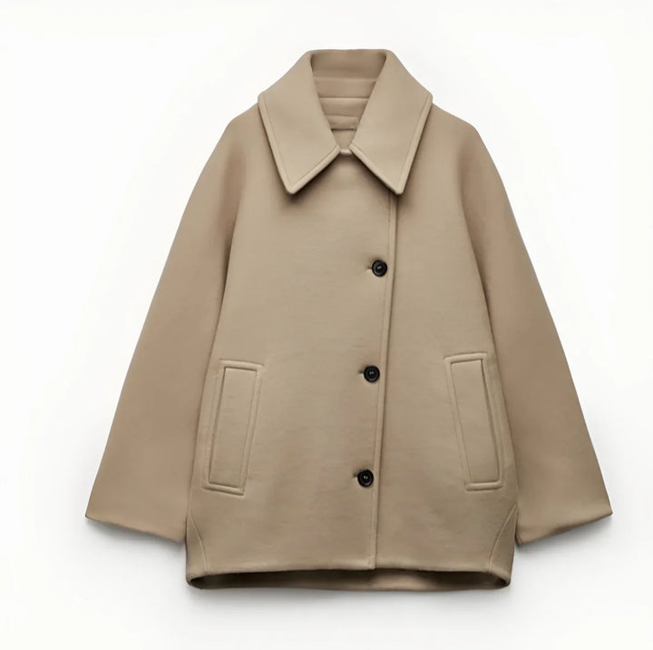 Viene Dames Oversized Winterjas | Zachte Wolmix met Trendy Ontwerp