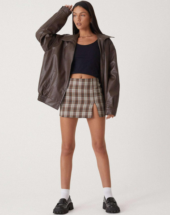 Britt | Oversized Leren Jasje